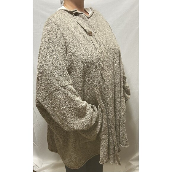 Eskandar Cardigan Sweater‎ Women One Size Brown Oversized Merino Wool Cashmere - Picture 11 of 16